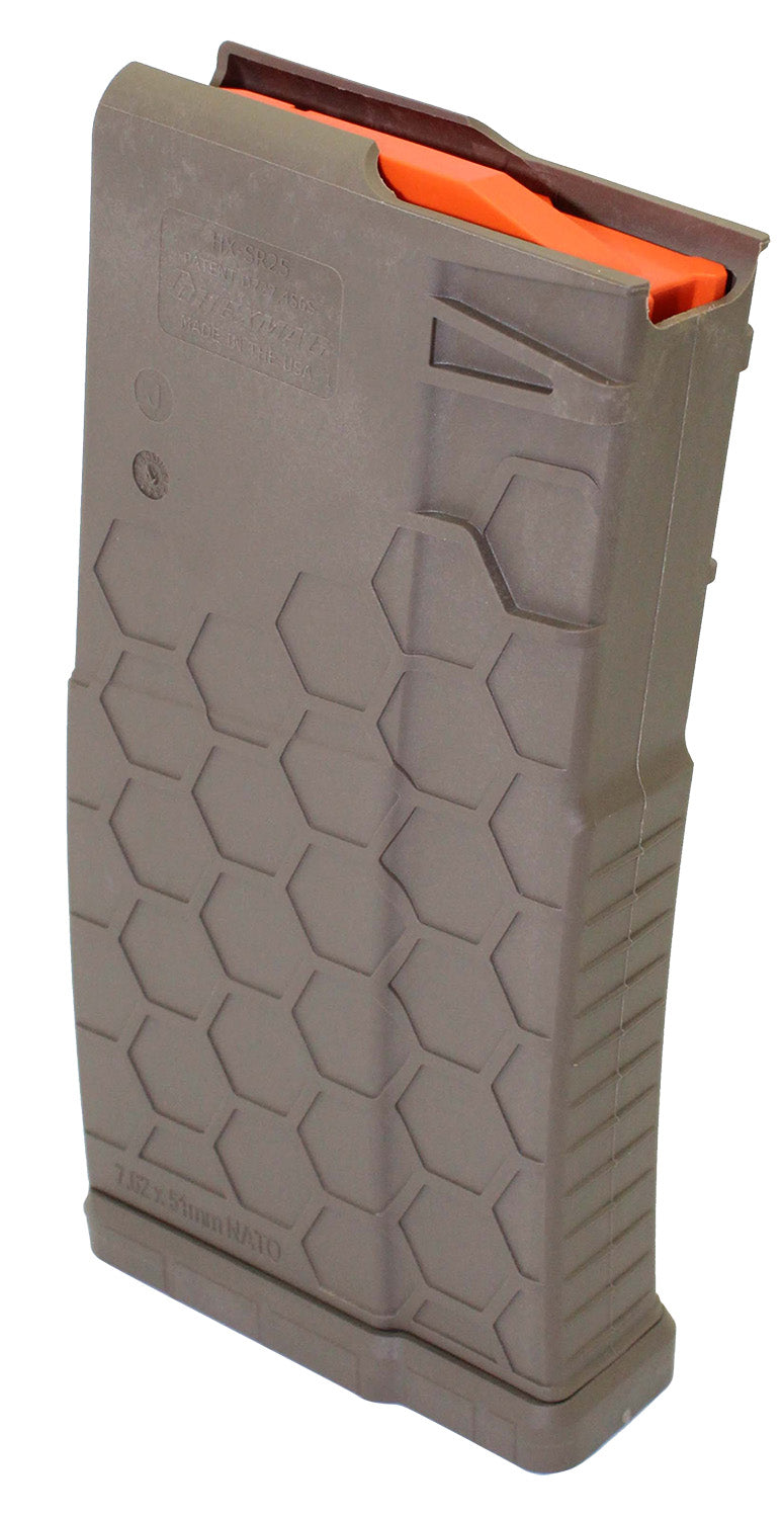 Hexmag HX1020SR25FDE SR-25  Flat Dark Earth Detachable 10rd 308 Win 7.62x51mm NATO for AR-10