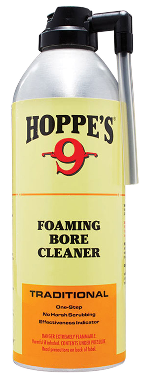 Hoppe's 908 No. 9 Bore Cleaner Foam Style Cleaner Removes Copper & Powder Residue  12 oz. Spray Bottle