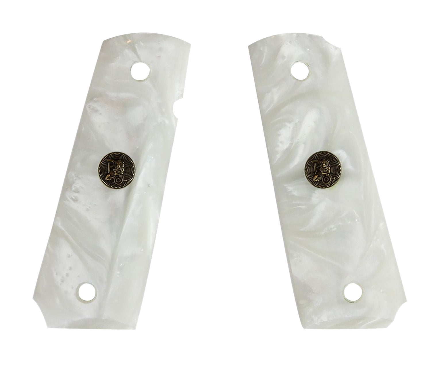 Pachmayr 62001 Custom Grip White Simulated Pearl Panels for 1911 with Ambidextrous Safety