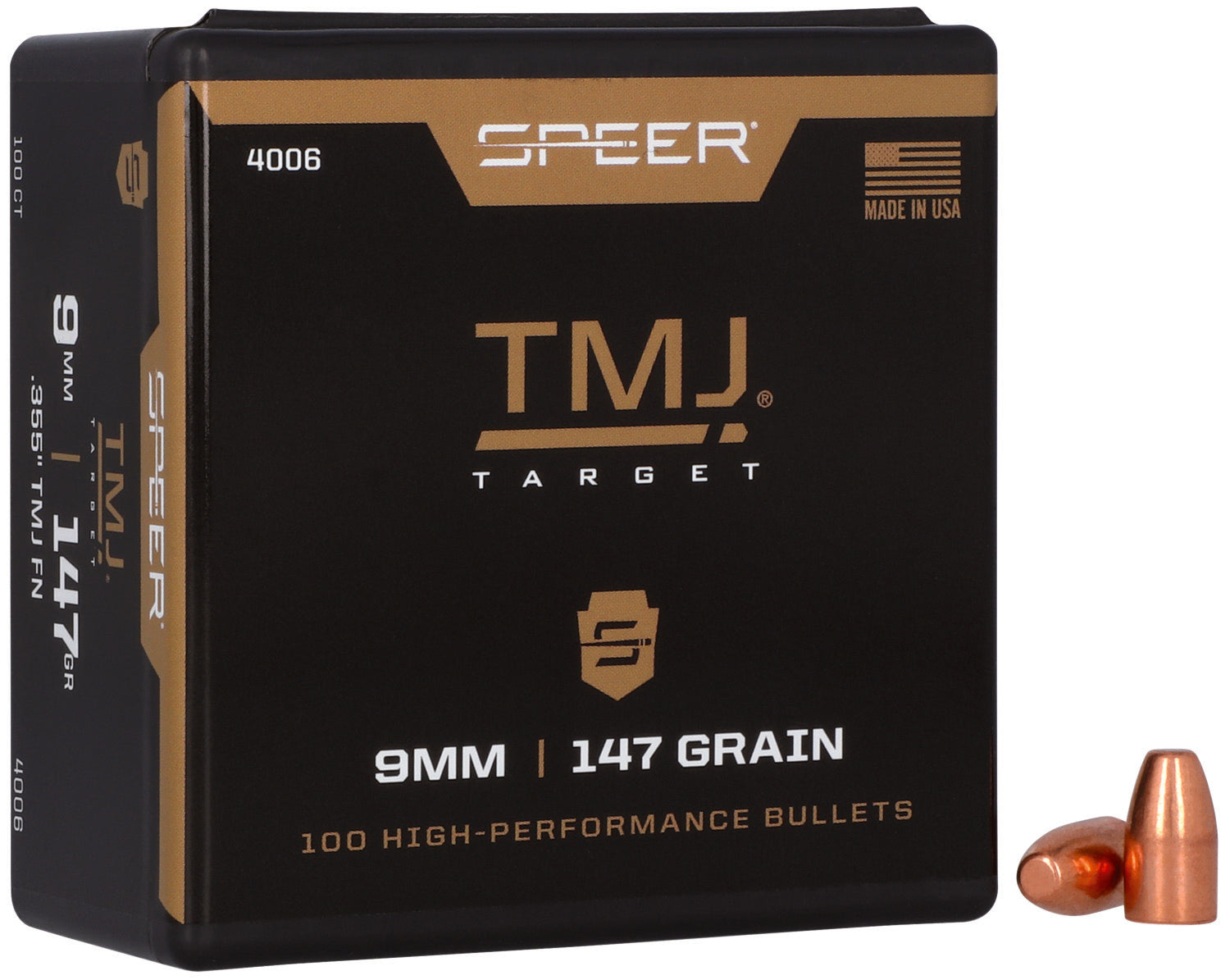 Speer 4006 TMJ  9mm 147gr Total Metal Jacket 100 Per Box/5 Case