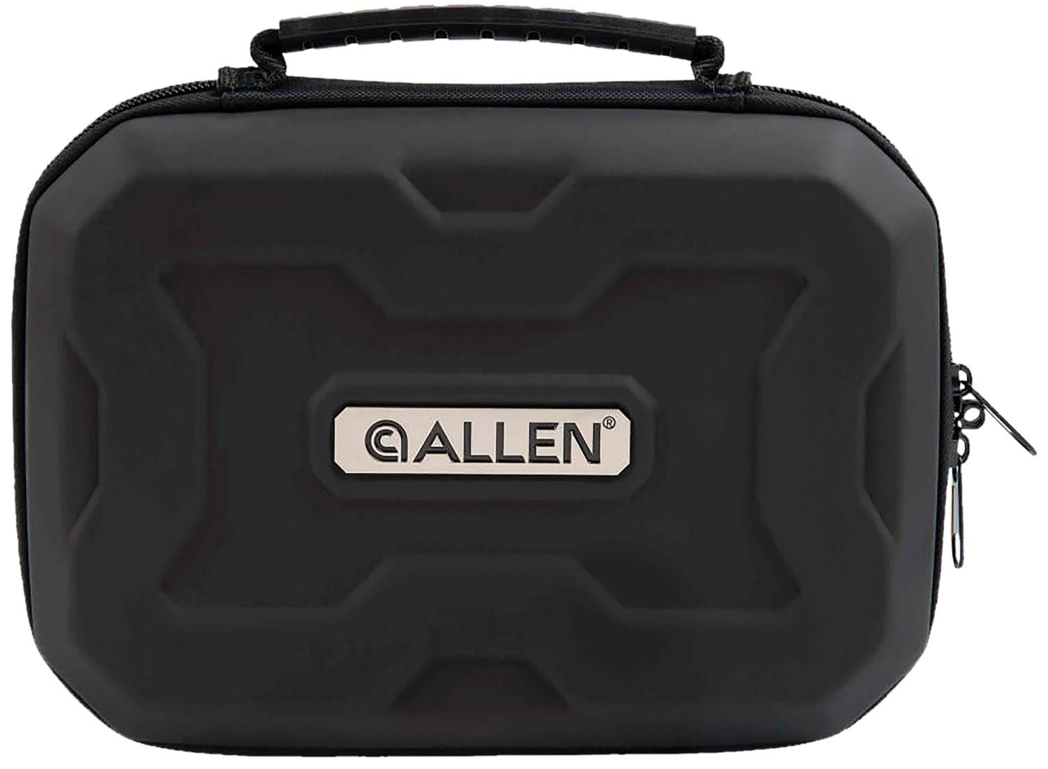 Allen 829 EXO  Handgun Case Black Polymer, Molded Carry Handle, Egg Crate Foam & Lockable Zippers 9" x 6.25" Interior Dimensions