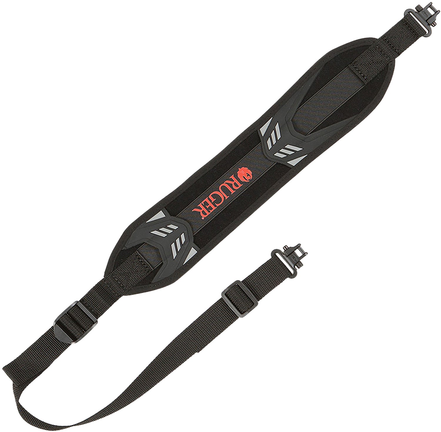 Ruger 27834 Mesa Sling  Adjustable Length Black with Red Ruger Logo Neoprene with 500 lbs Tested Swivels