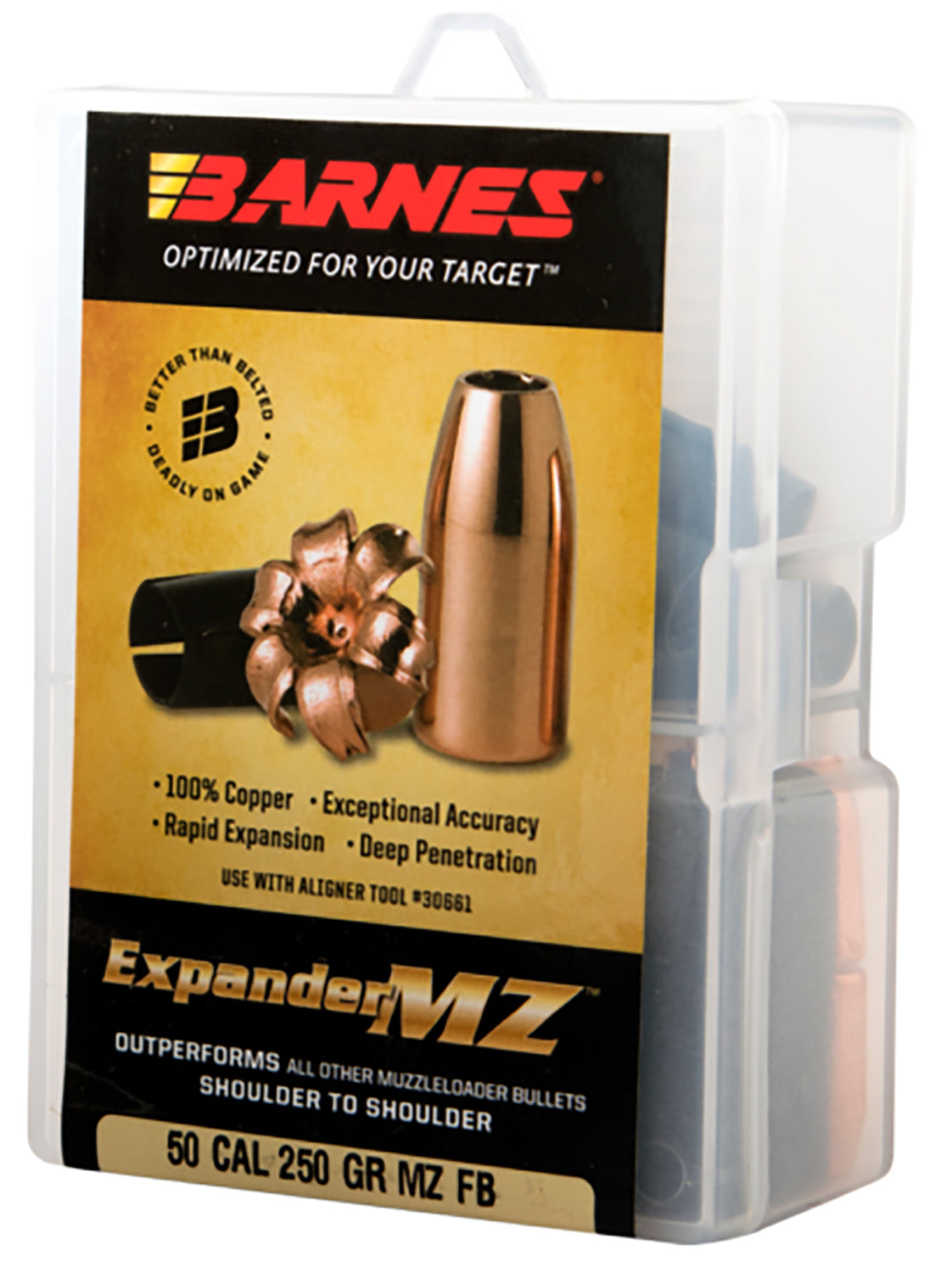 Barnes Bullets 30564 Expander MZ Muzzleloader 50 ExpanderMZ Hollow Point 250gr 15rd/Box
