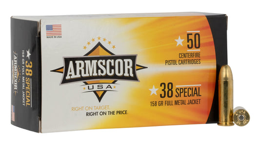Armscor FAC3817N USA  38Special 158gr Full Metal Jacket 50 Per Box/20 Case