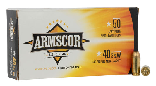Armscor FAC402N USA  40S&W 180gr Full Metal Jacket 50 Per Box/20 Case