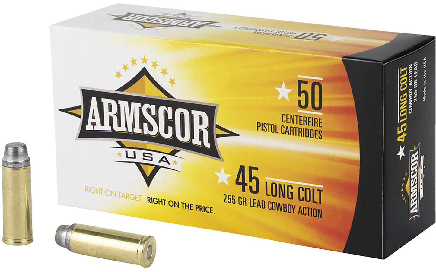 Armscor FAC45LC1N USA  45Colt 255gr Lead 50 Per Box/8 Case