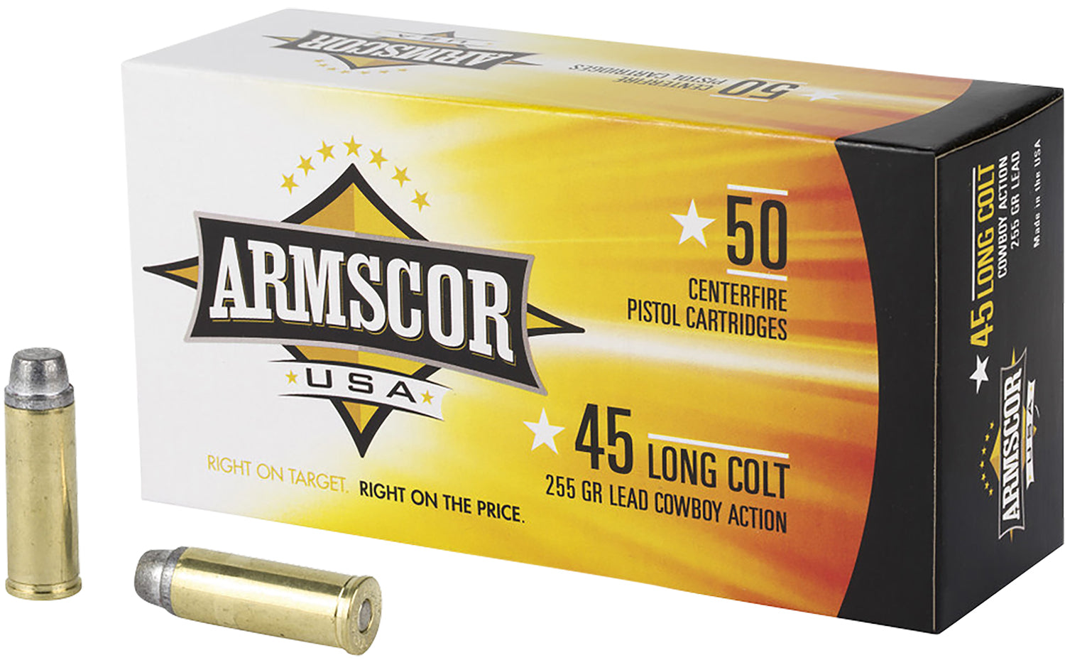 Armscor FAC45LC1N USA  45Colt 225gr Lead 50 Per Box/8 Case