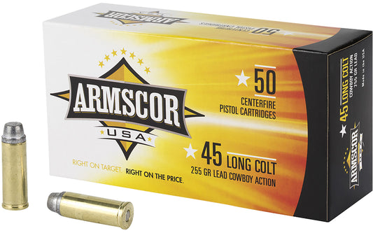 Armscor FAC45LC1N USA  45Colt 225gr Lead 50 Per Box/8 Case