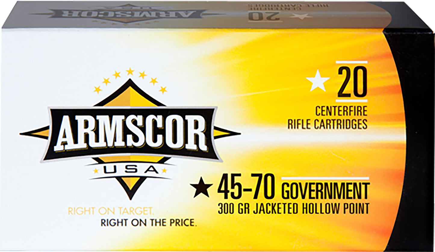 Armscor FAC4570300GR USA  45-70Gov 300gr Jacketed Hollow Point 20 Per Box/10 Case