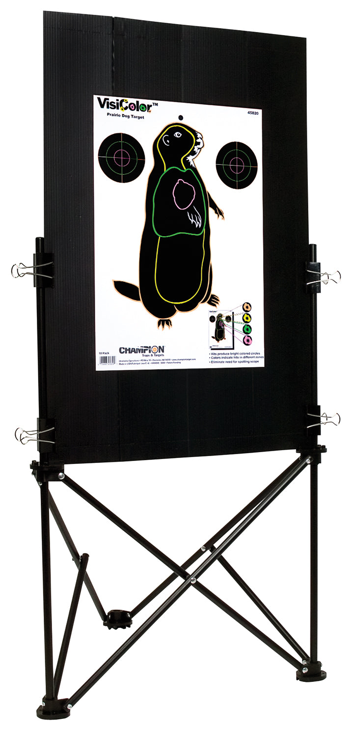 Champion Targets 40884 Folding Stand w/Case Black Steel 19.50" W x 28.50" H x 16" D