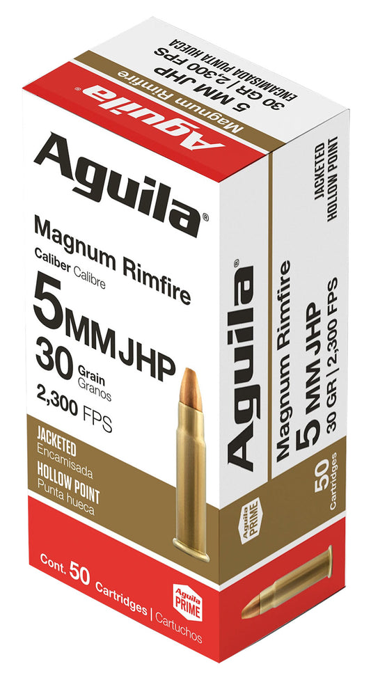 Aguila 1B222405 Target & Range Rimfire 5mm Rem Mag 30gr Semi Jacketed Hollow Point 50 Per Box/20 Case
