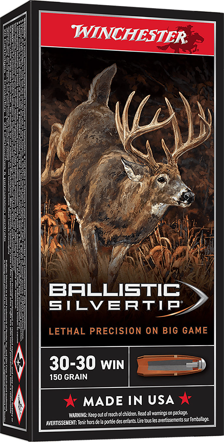 Winchester Ammo SBST3030 Ballistic Silvertip  30-30Win 150gr Rapid Controlled Expansion Polymer Tip 20 Per Box/10 Case