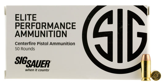 Sig Sauer E40SW150 Elite Performance  40S&W 165gr V-Crown Jacketed Hollow Point 50 Per Box/10 Case