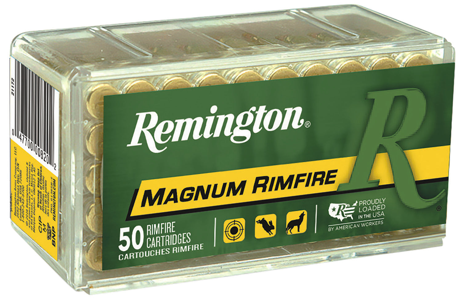 Remington Ammunition 21172 Magnum Rimfire  22WMR 40gr Pointed Soft Point 50 Per Box/40 Case