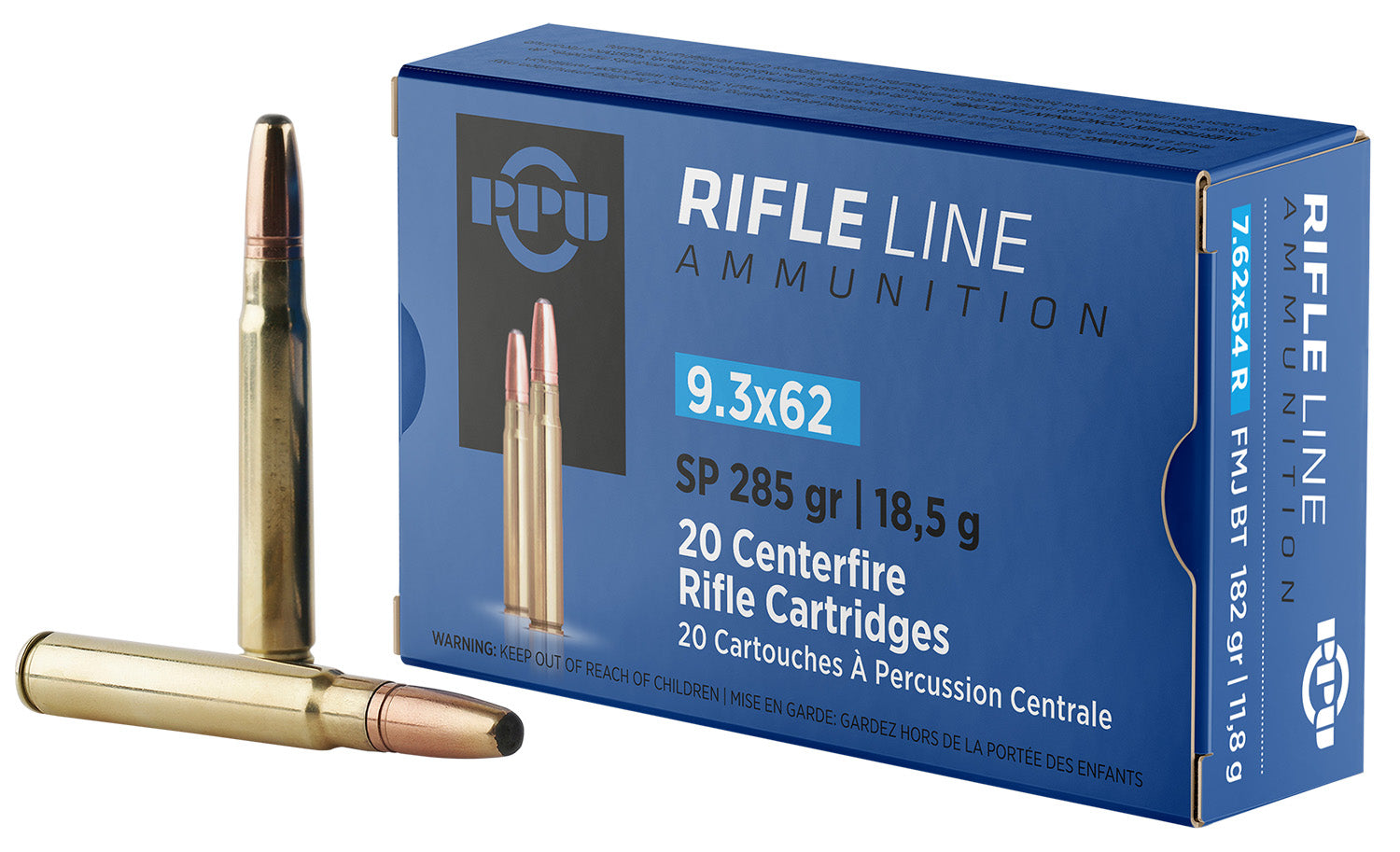 PPU PP9362 Metric Rifle  9.3mmx62Mauser 285gr Soft Point 20 Per Box/10 Case