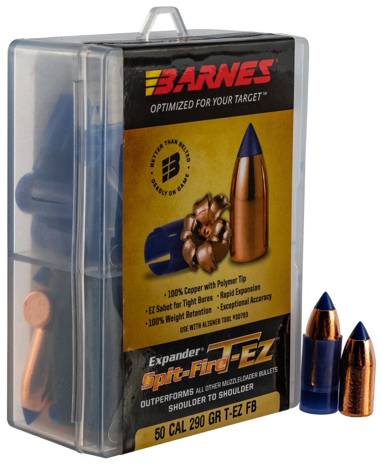 Barnes Bullets 30592 Spit-Fire T-EZ Muzzleloader 50 Spit-Fire T-EZ FB 290gr 15rd/Box