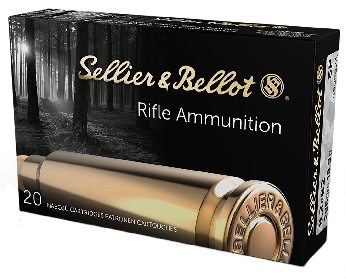 Sellier & Bellot SB9362A Rifle  9.3mmx62Mauser 286gr Soft Point 20 Per Box/20 Case
