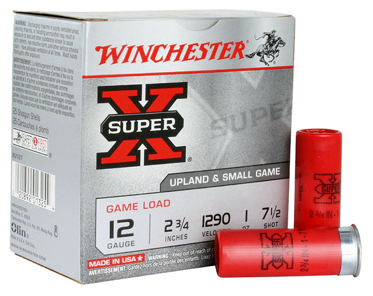 Winchester Ammo XU127 Super X Game Load 12Gauge 2.75" 1oz 7.5Shot 25 Per Box/10 Case