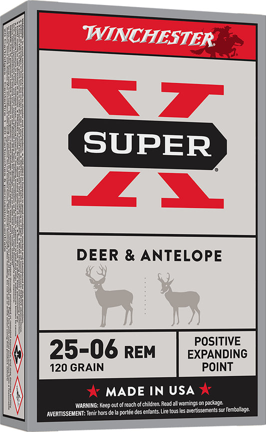 Winchester Ammo X25062 Super X  25-06Rem 120gr Positive Expanding Point 20 Per Box/10 Case