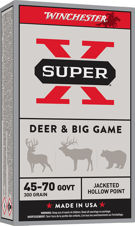 Winchester Ammo X4570H Super X  45-70Gov 300gr Jacketed Hollow Point 20 Per Box/10 Case