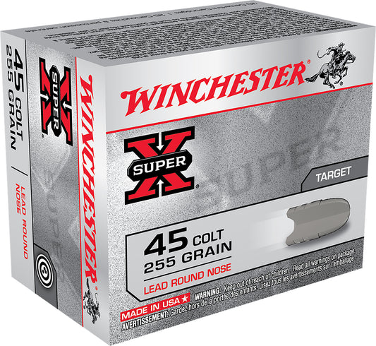 Winchester Ammo X45CP2 Super X  45Colt 255gr Lead Round Nose 20 Per Box/10 Case