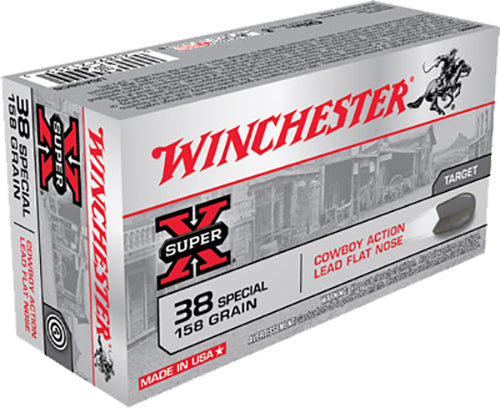 Winchester Ammo USA38CB Super X Cowboy Action 38Special 158gr Lead Flat Nose 50 Per Box/10 Case
