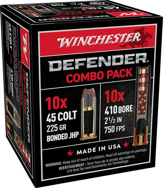 Winchester Ammo S41045PD PDX1 Defender Combo 410Gauge 2.50" 1/2oz 3Defense Discs 12BBs Shot 20 Per Box/10 Case