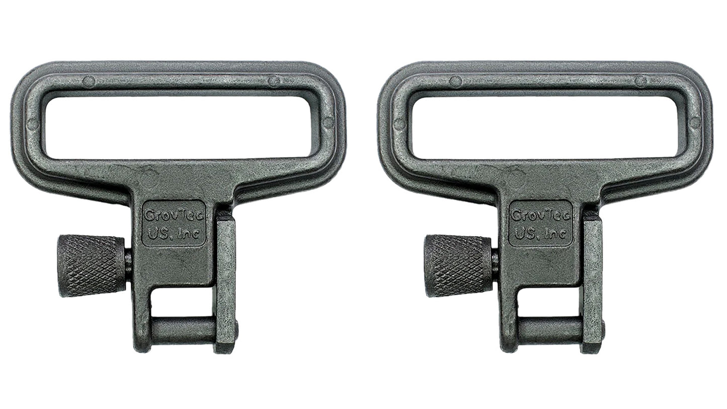 GrovTec US Inc GTSW05 Mil-Force  Swivel Set Rifle 1.25" Black Zinc Phosphate Steel