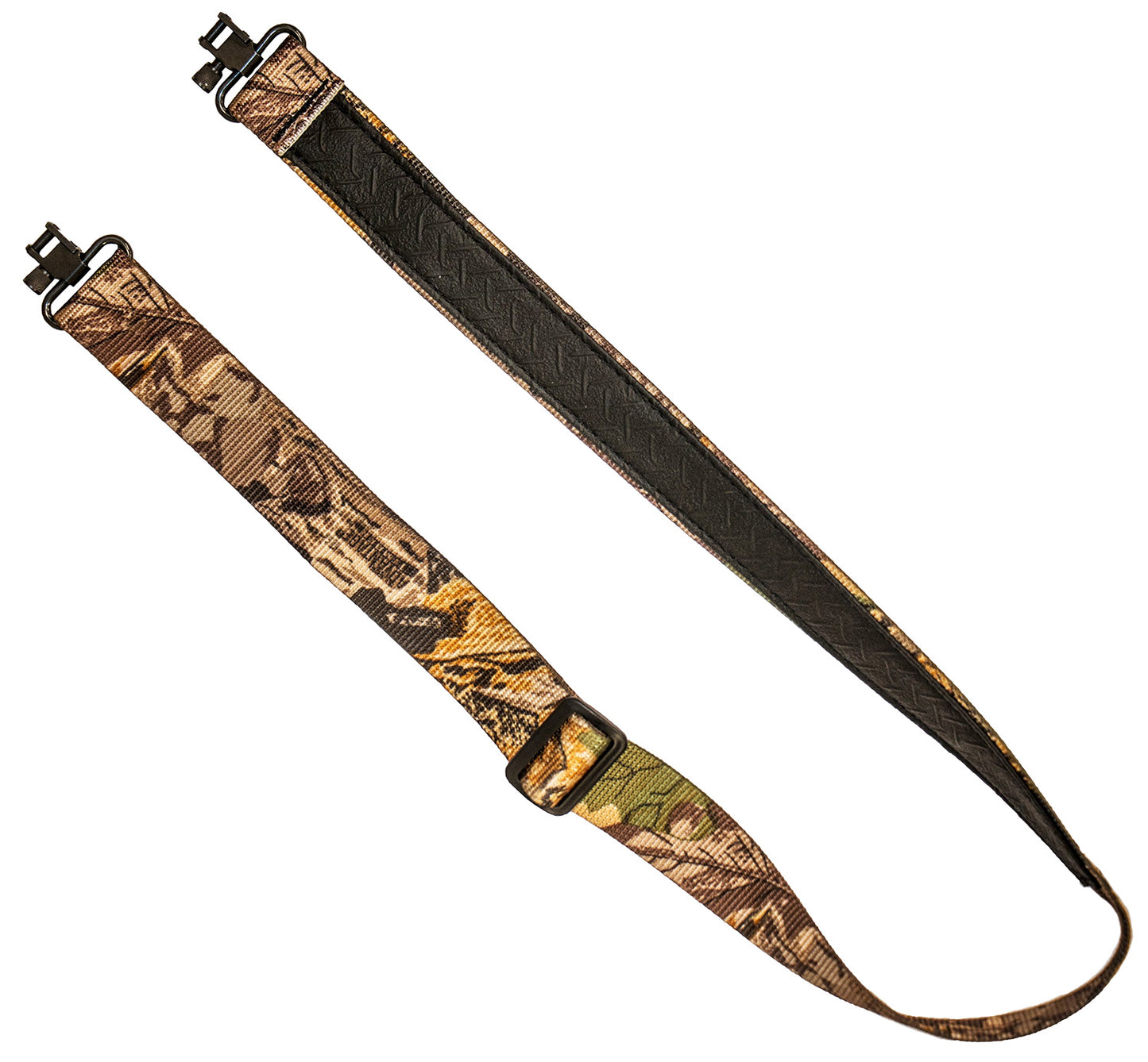 GrovTec US Inc GTSL51 Mountaineer  made of Camo Nylon with 48" OAL, 1.25" W, Adjustable Design & Swivels for Rifle/Shotgun