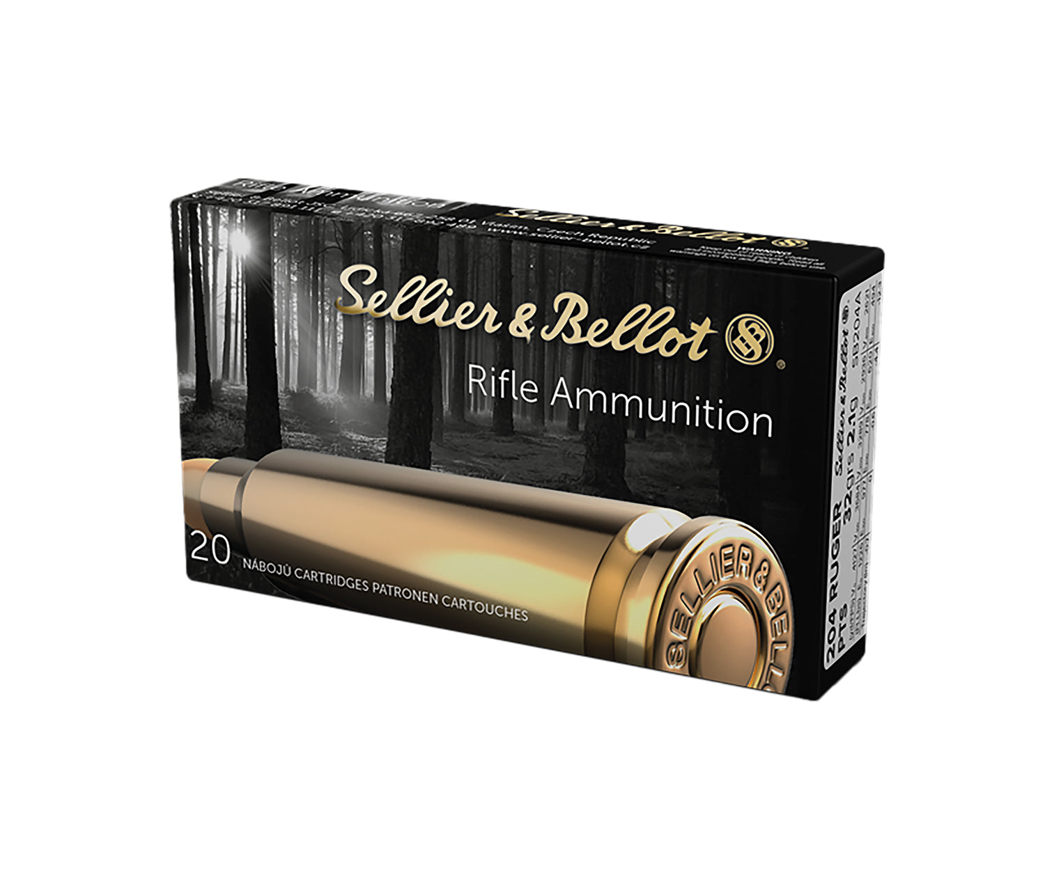 Sellier & Bellot SB204A Rifle  204Ruger 32gr Plastic Tip Special 20 Per Box/50 Case