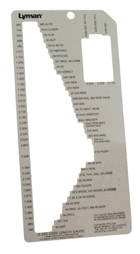 Lyman 7832215 E-Zee Case Length Gauge 1 All Over 70 Rifle/Pistol & Rifle Cases