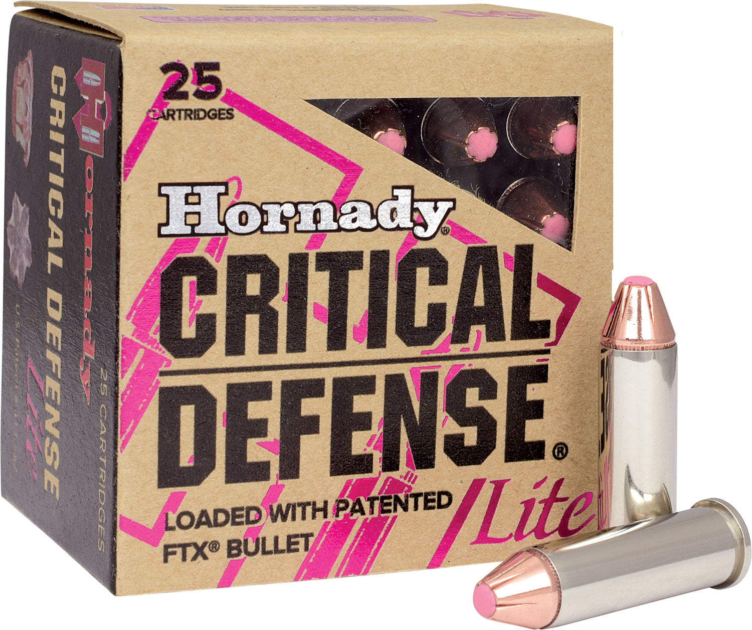 Hornady 90300 Critical Defense Lite 38Special 90gr Hornady Flex Tip eXpanding 25 Per Box/10 Case