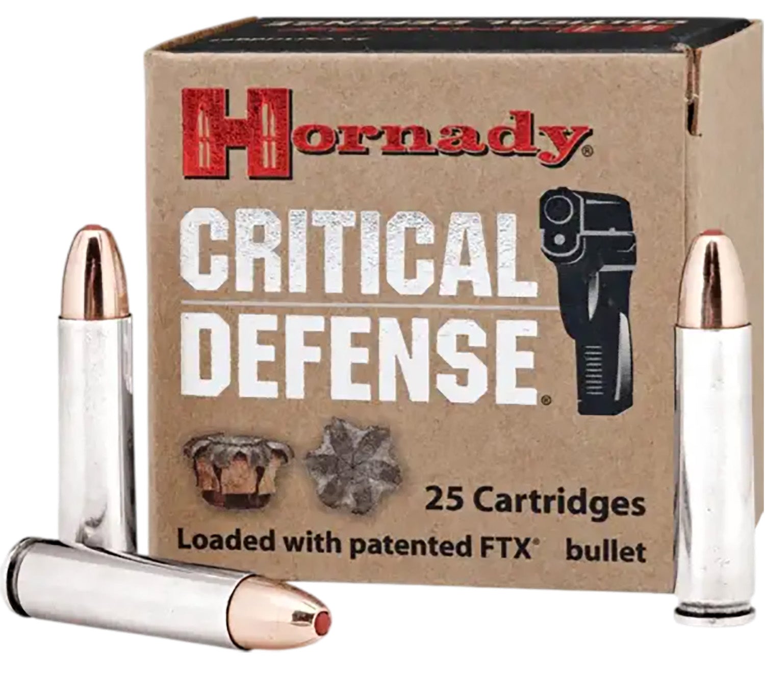 Hornady 81030 Critical Defense  30Carbine 110gr Flex Tip eXpanding 25 Per Box/10 Case