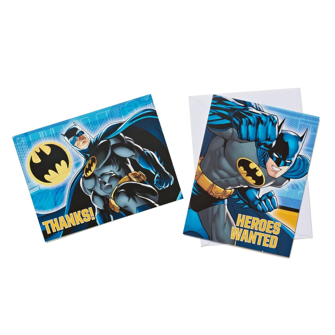 American Greetings Batman Invite and Thank You Combo Pack – 8 Count | Party Invitations & Thank You Cards