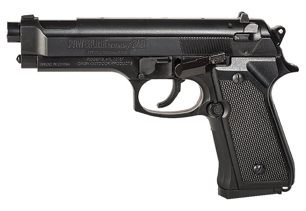 Daisy 980340342 Powerline Air Pistol Spring Piston 177 13+1 Black Checkered Polymer Grips