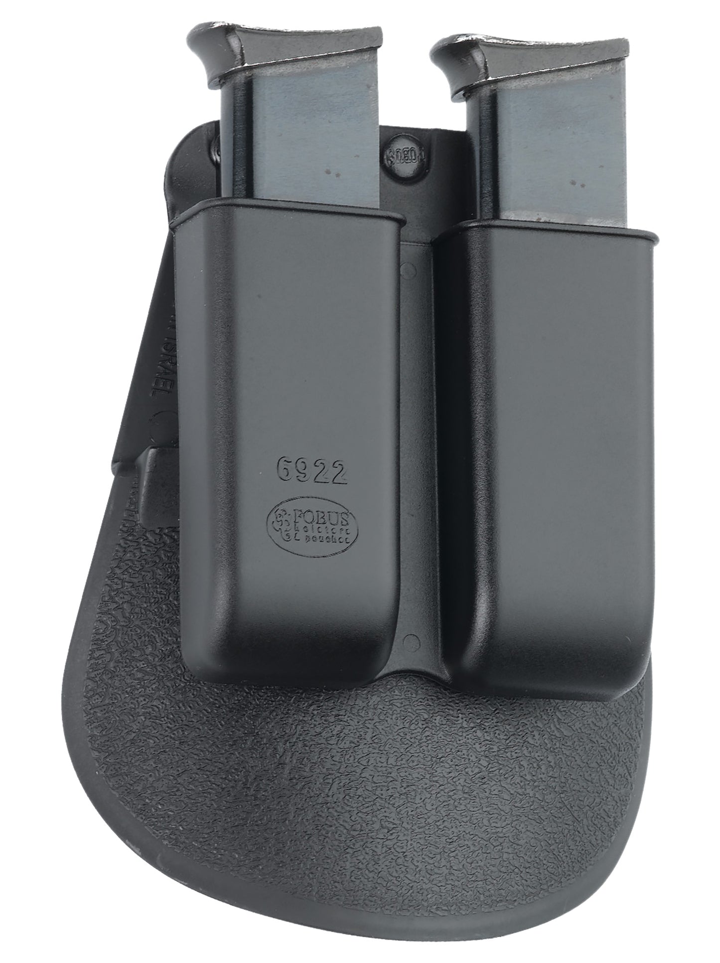 Fobus 6922P Double Mag Pouch  Black Polymer Paddle Compatible w/ Single Stack