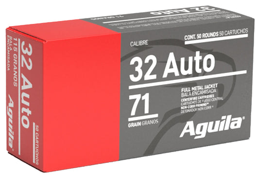 Aguila 1E322110 Target & Range Handgun 32ACP 71gr Full Metal Jacket 50 Per Box/20 Case