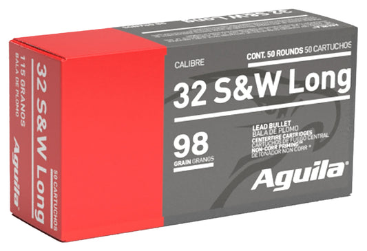 Aguila 1E322340 Target & Range Handgun 32S&W Long 98gr Lead Round Nose 50 Per Box/20 Case