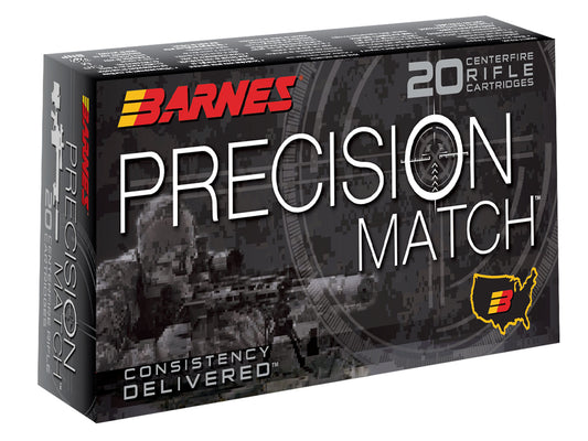 Barnes Bullets 30818 Precision Match  308Win 175gr Open Tip Match Boat Tail 20 Per Box/10 Case