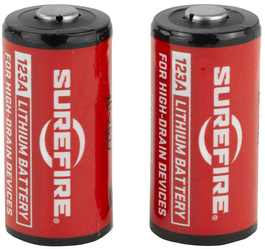 SureFire SF2CB 123A Batteries  Red/Black 3.0 Volts 1,500 mAh (2) Single Pack