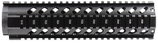 Aim Sports MT061 AR Handguard  10" Mid-Length Style Made of Aluminum with Black Anodized Finish & Quad Rail