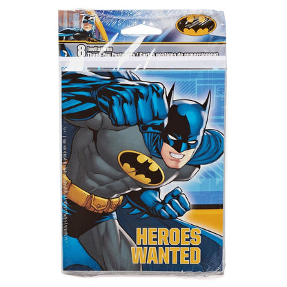 American Greetings Batman Invite and Thank You Combo Pack – 8 Count | Party Invitations & Thank You Cards