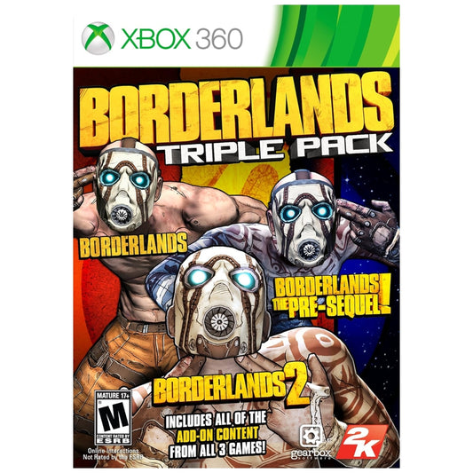 Borderlands Triple Pack – Xbox 360 | Complete Action RPG Shooter Series by Take-Two Interactive