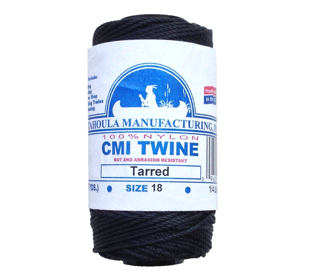 Catahoula Tarred Twisted Nylon Twine Size 18 1/4 lb commercial fishing | Beauty Riche